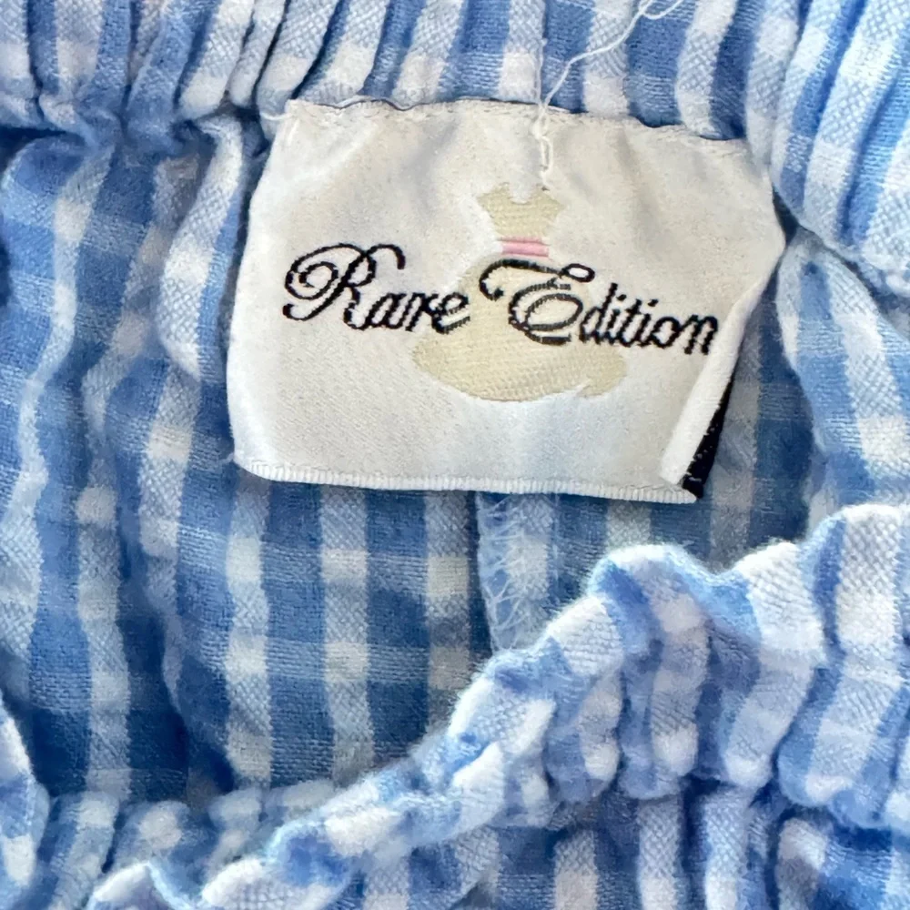 Rare Editions Gingham Seersucker Tiered Top & Shorts/Bloomers Set size 18 months